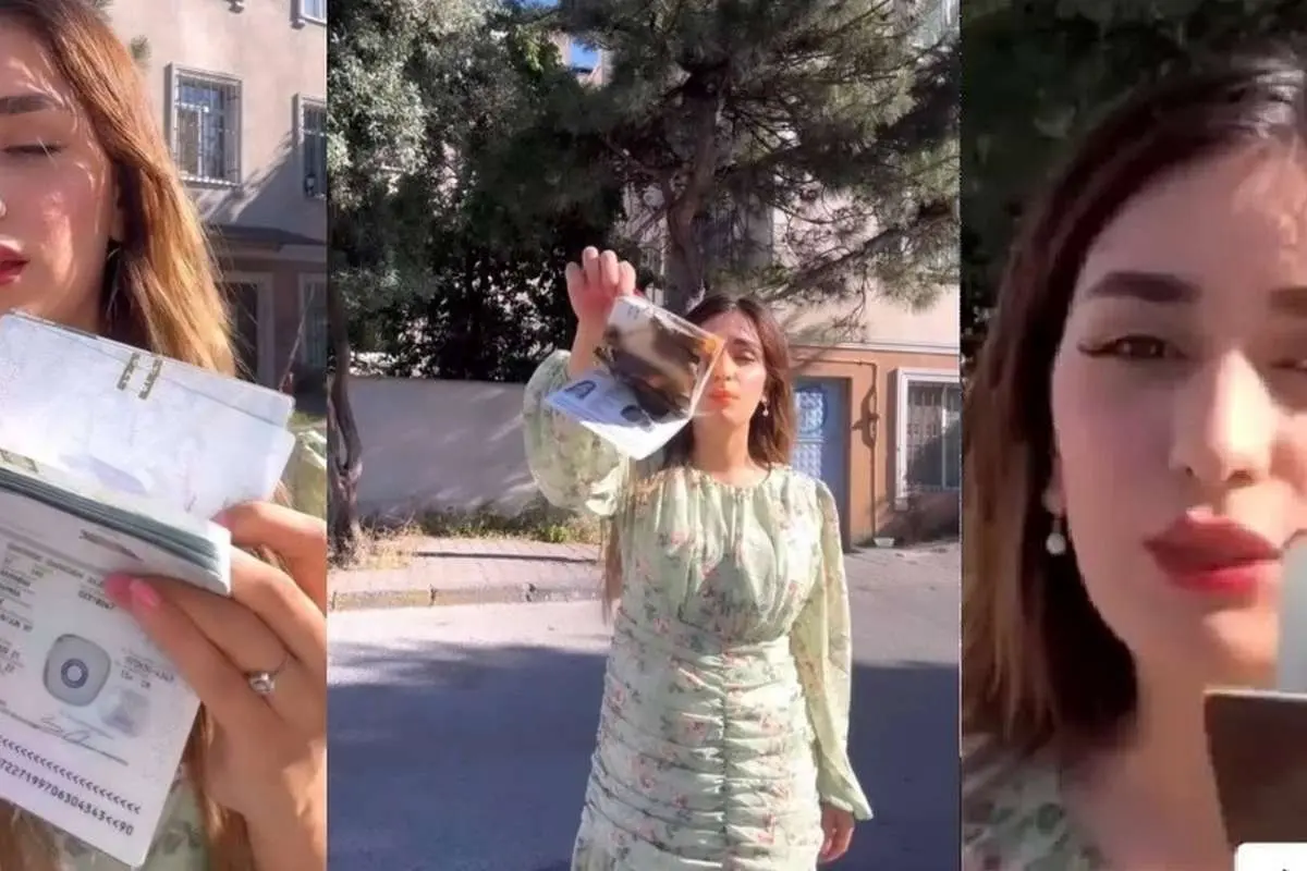 (ویدئو) دختر عراقی مقیم سوئد پاسپورت سوئدی خود را آتش زد