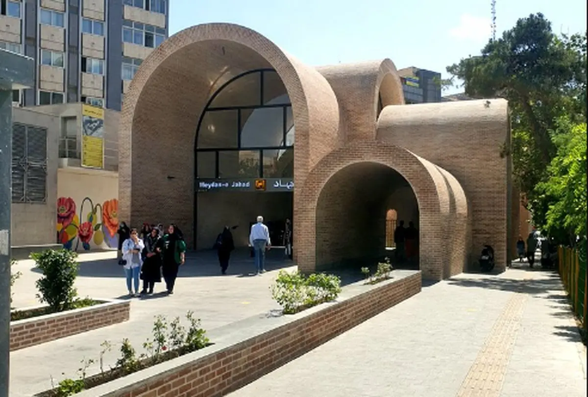 عکسی از زیباترین ایستگاه متروی تهران از آسمان