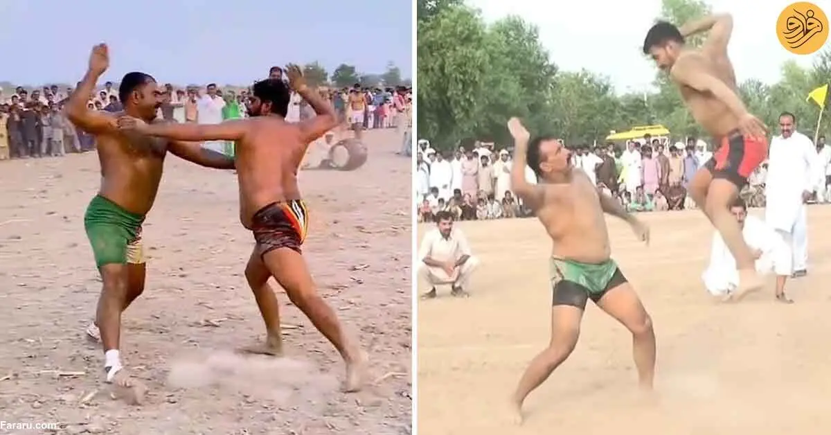 (ویدئو) کبدی با سیلی؛ ورزشی منحصر به فرد و عجیب