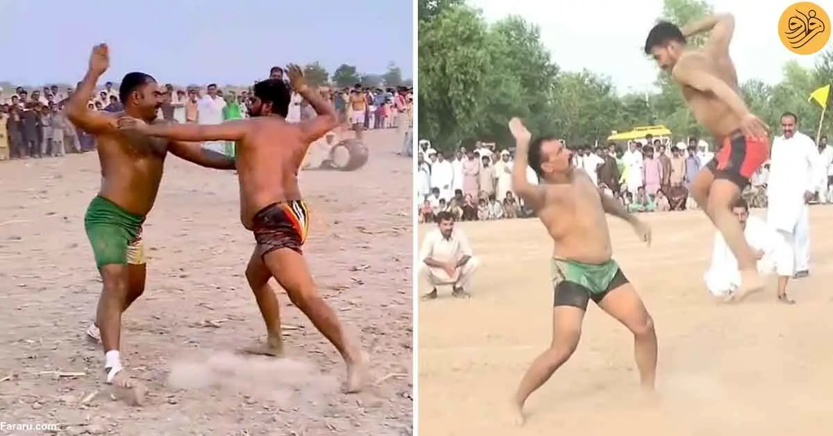 (ویدئو) کبدی با سیلی؛ ورزشی منحصر به فرد و عجیب