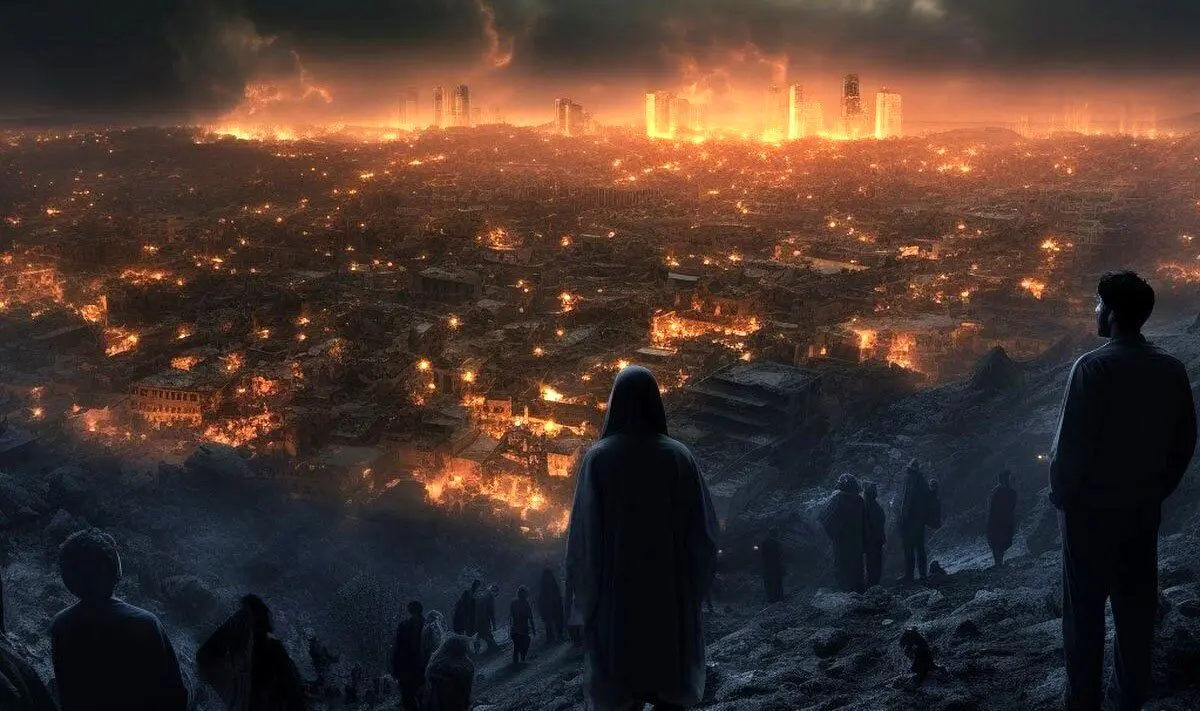 تصویرسازی هوش مصنوعی از حملۀ فضایی‌ها به تهران!