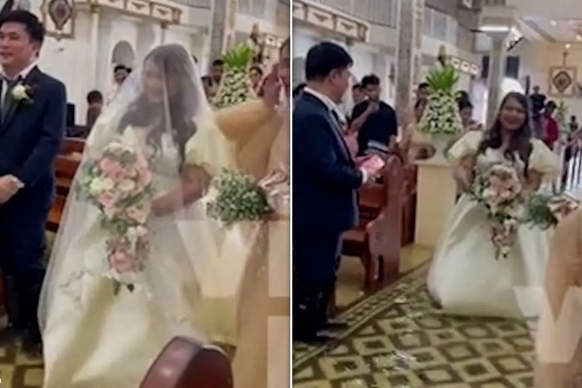 (ویدئو) عروس خانم در سیل آمد!