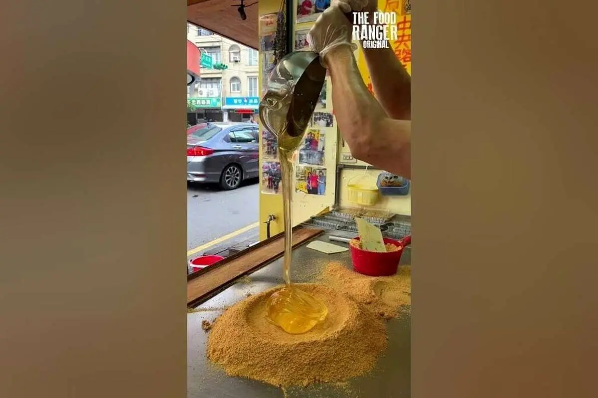 (ویدئو) مراحل جالب تهیه یک شیرینی خیابانی معروف در تایوان