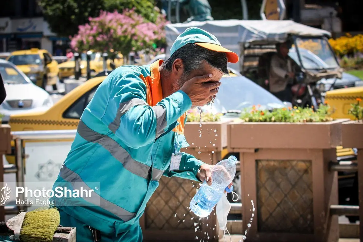 (تصاویر) مشهد در گرم‌ترین ساعات سال