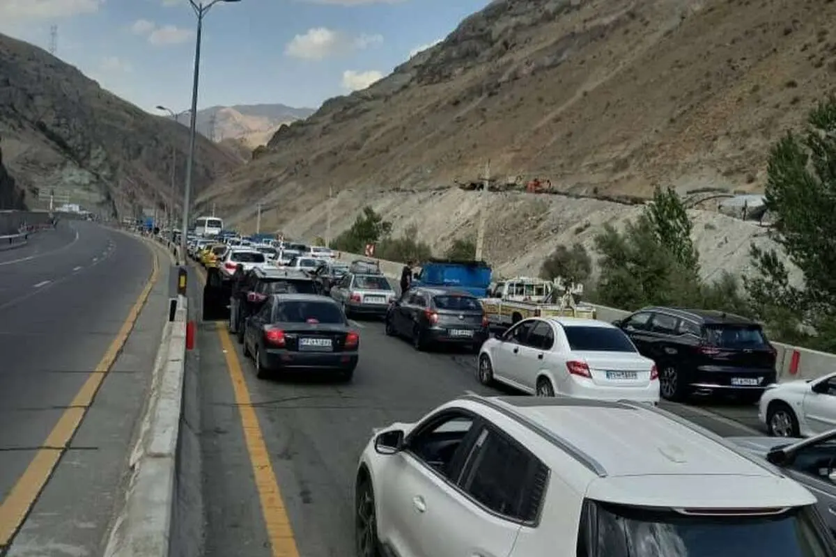 ترافیک سنگین در محور چالوس