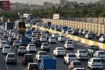 ترافیک سنگین در آزادراه کرج- تهران