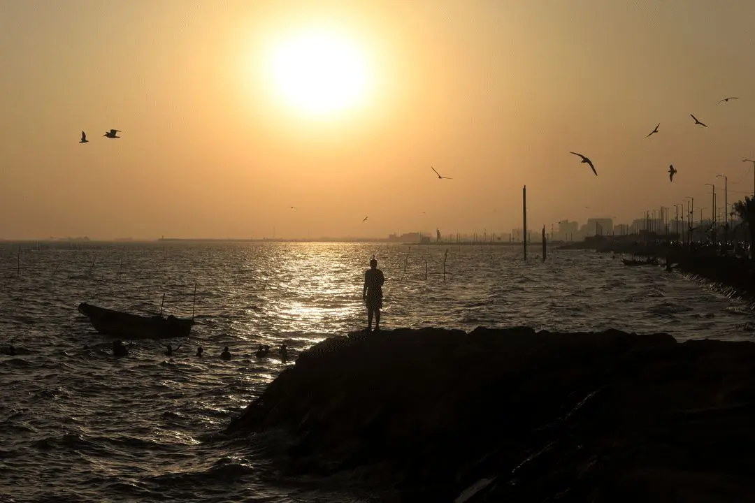 تصاویر؛ غروب ساحل خواجه عطای بندرعباس