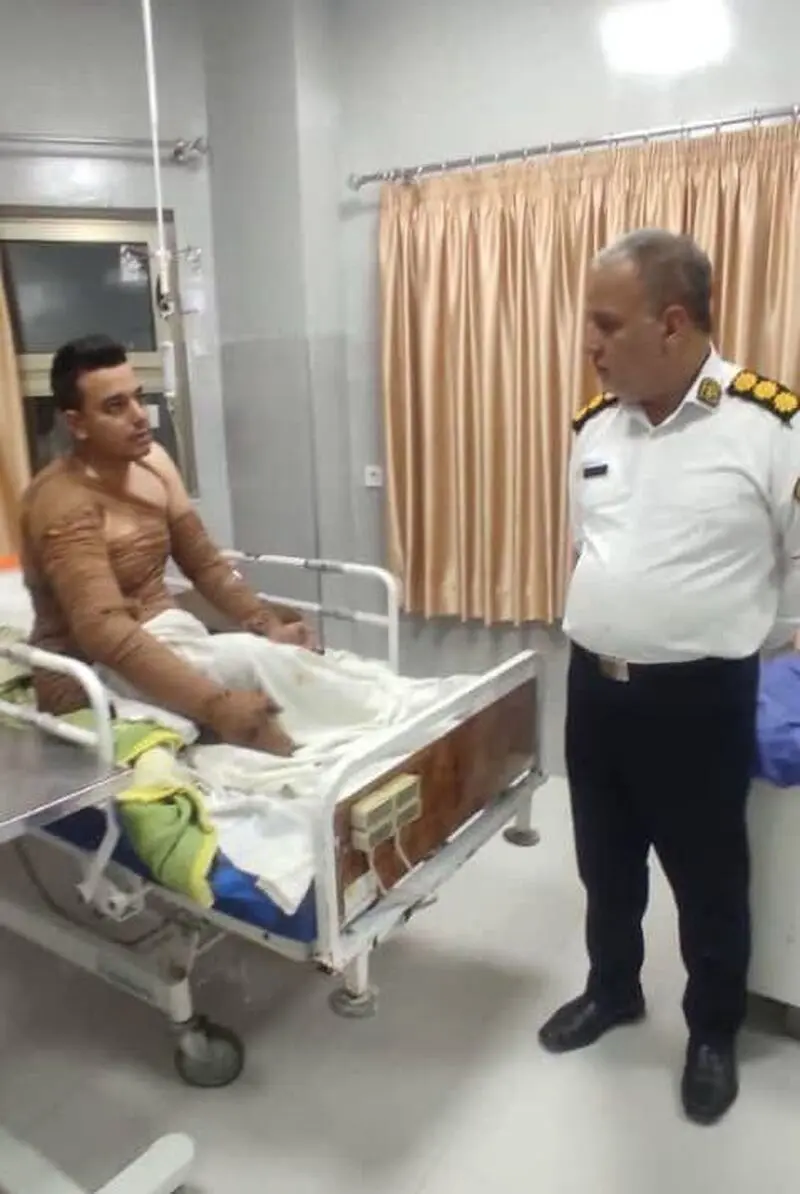 آتش زدن مامور پلیس