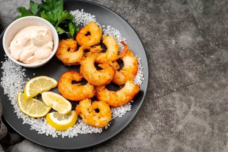 میگو سوخاری بدون روغن