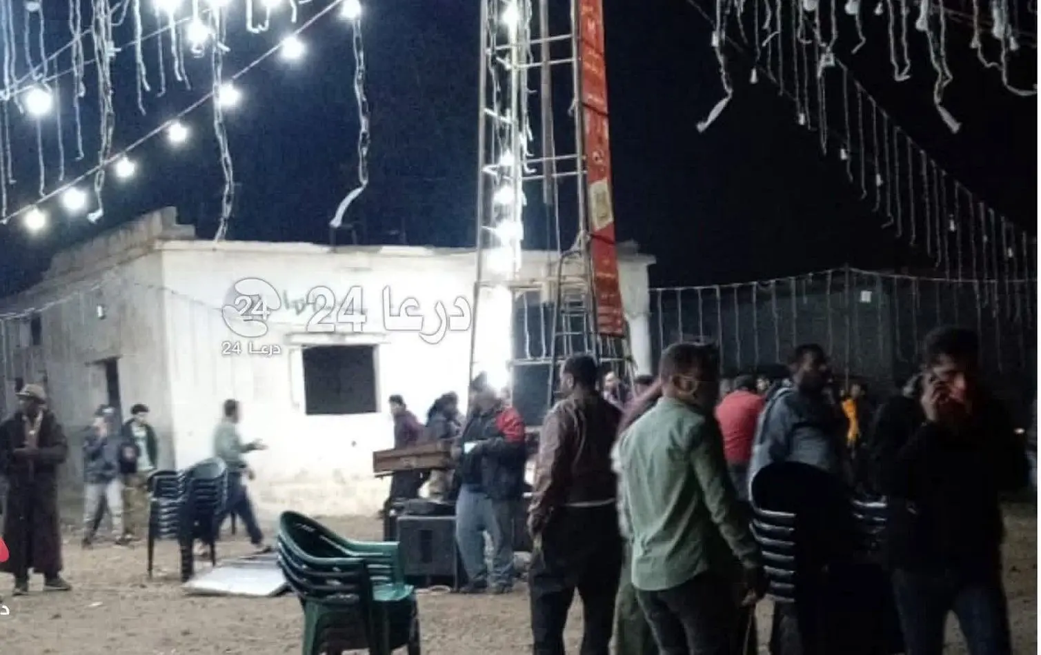 لحظه انفجار در یک جشن عروسی در سوریه