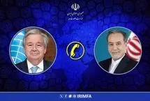 گفتگوی تلفنی وزیر امور خارجه و دبیرکل سازمان ملل متحد 