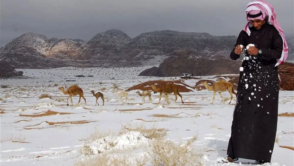 چرا پس از ۳۰ سال در عربستان سعودی برف بارید؟