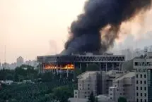 تصاویری جدید از لحظه حمله به ساختمان شیشه‌ای صداوسیما