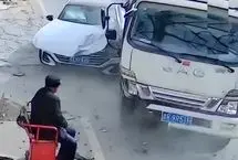  پیرمرد خوش‌شانس از تصادف جان سالم به در برد