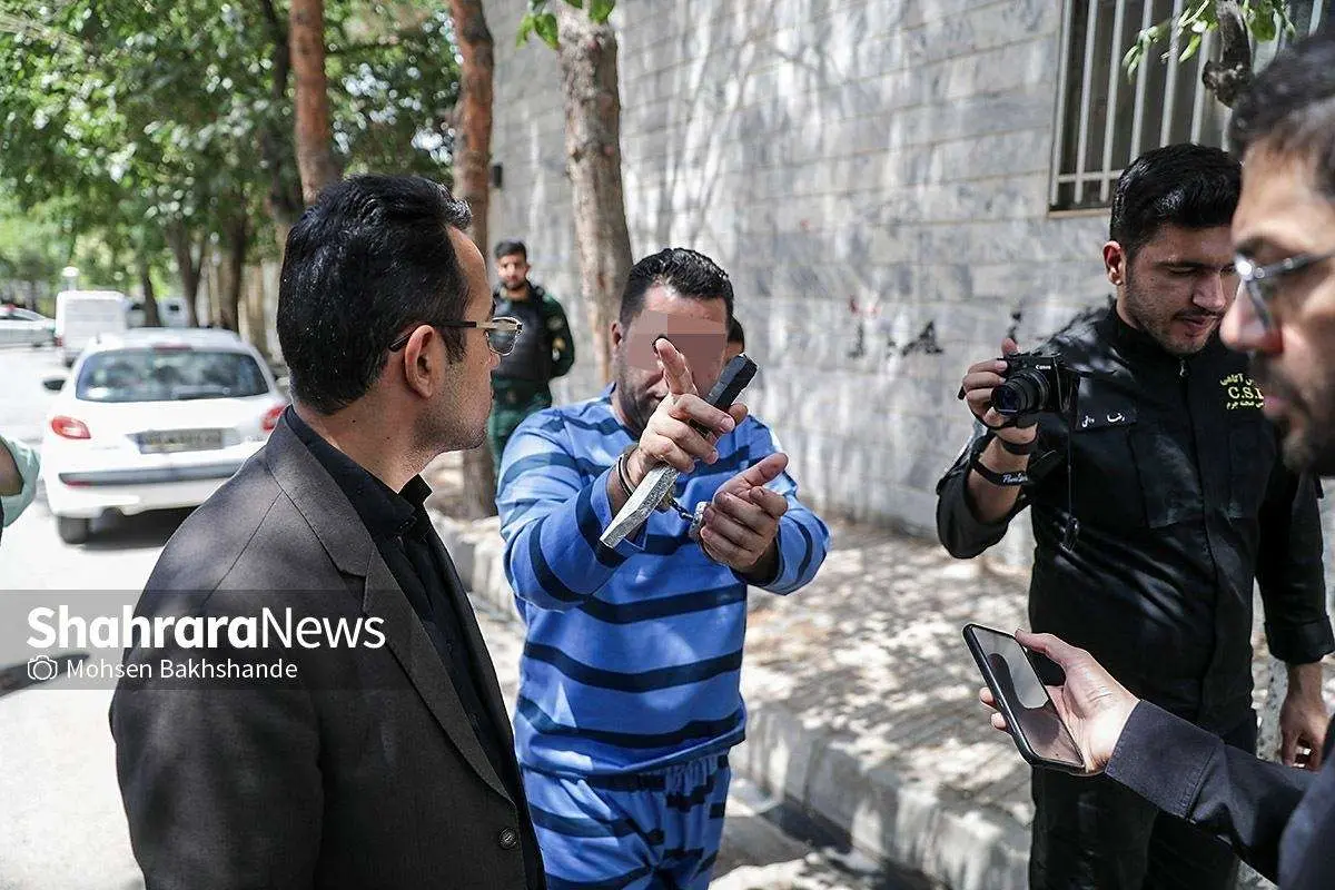 تصاویر؛ بازسازی صحنه قتل در خیابان خواجه ربیع مشهد