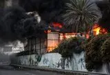 لحظه اصابت موشک ایرانی به پایگاه آمریکایی موفق السلطی‌ اردن