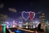 نمایش باشکوه پهپادها در جشن «روز عشق»