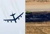 تصاویری از محل سقوط بمب‌افکن «بی-۵۲» آمریکا