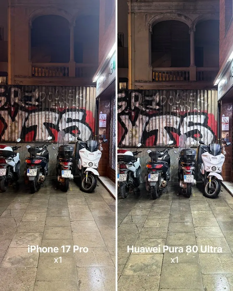 مقایسه دوربین آیفون ۱۷ پرو و هواوی پیورا ۸۰ اولترا