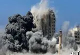 ببینید؛ نمایی دیگر از لحظه انهدام برج ۱۵ طبقه در غزه