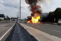 انفجار مهیب کامیون گاز در بزرگراه روسیه 