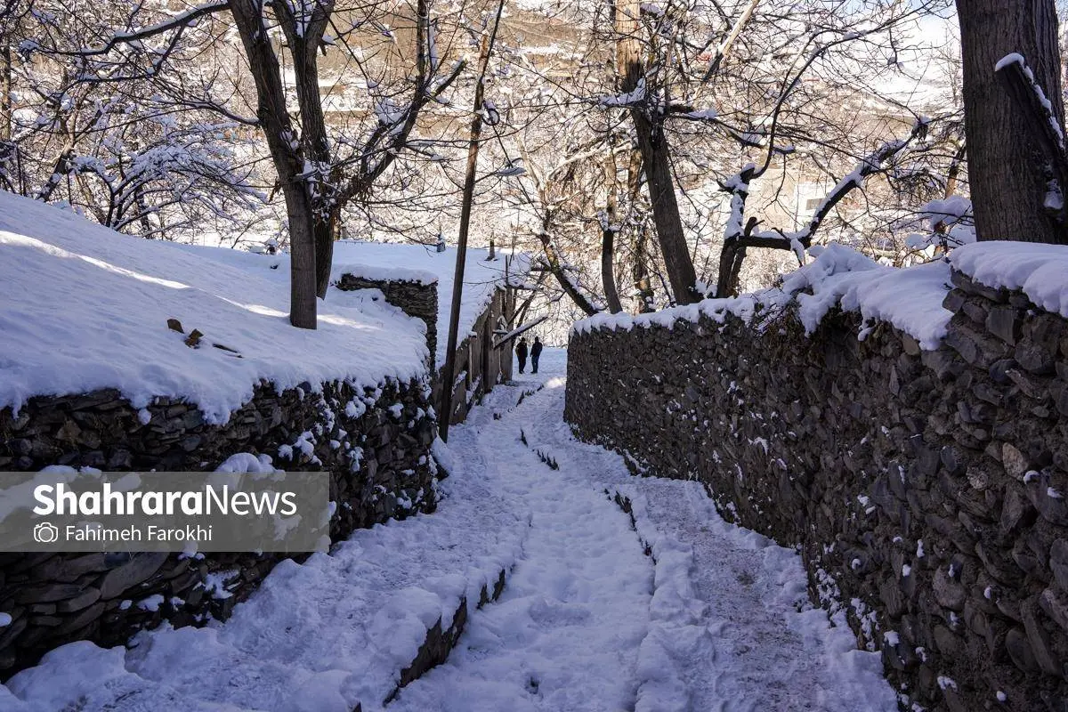 تصاویر؛ طبیعت زمستانی روستای کنگ 22
