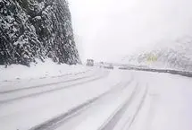 تصویری از جاده جدید طالقان پس از بارش برف