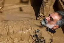 تصاویر؛ آیین سنتی گِل‌مالی لرستانی‌های مقیم تهران 