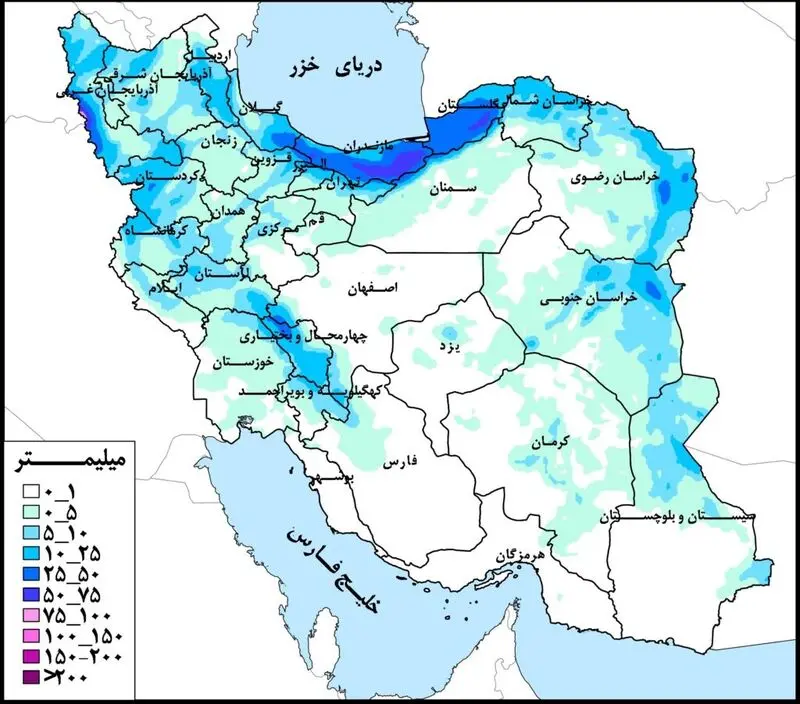 نقشه بارشی