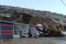 رانش زمین یه واحد تجاری را مدفون کرد