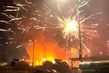ببینید؛ انفجار مهیب مواد آتش‌بازی در کالیفرنیا