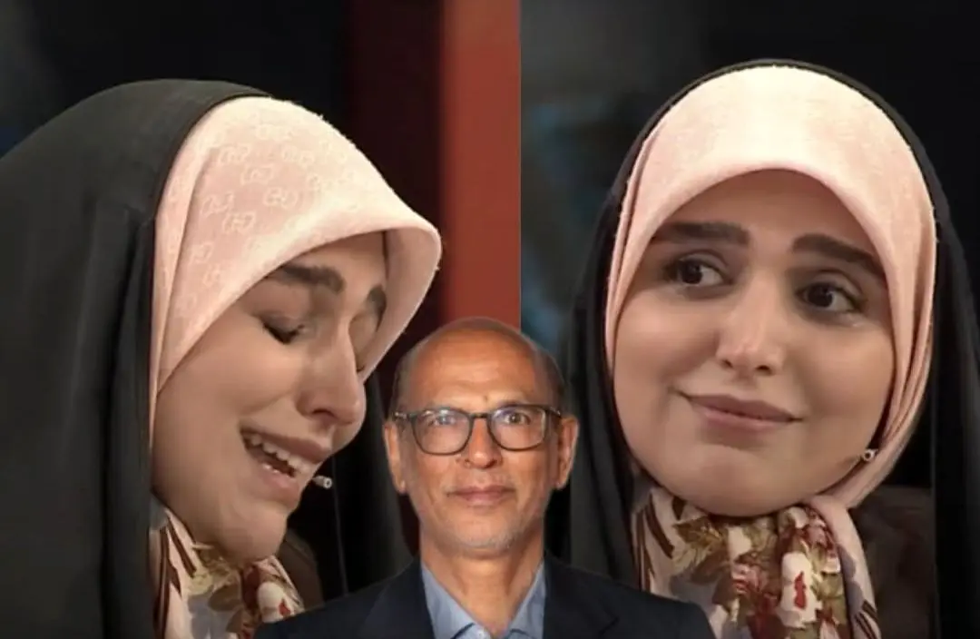 اشک‌های مژده لواسانی با شنیدن صدای پدرش در برنامه ۱۰۰۱