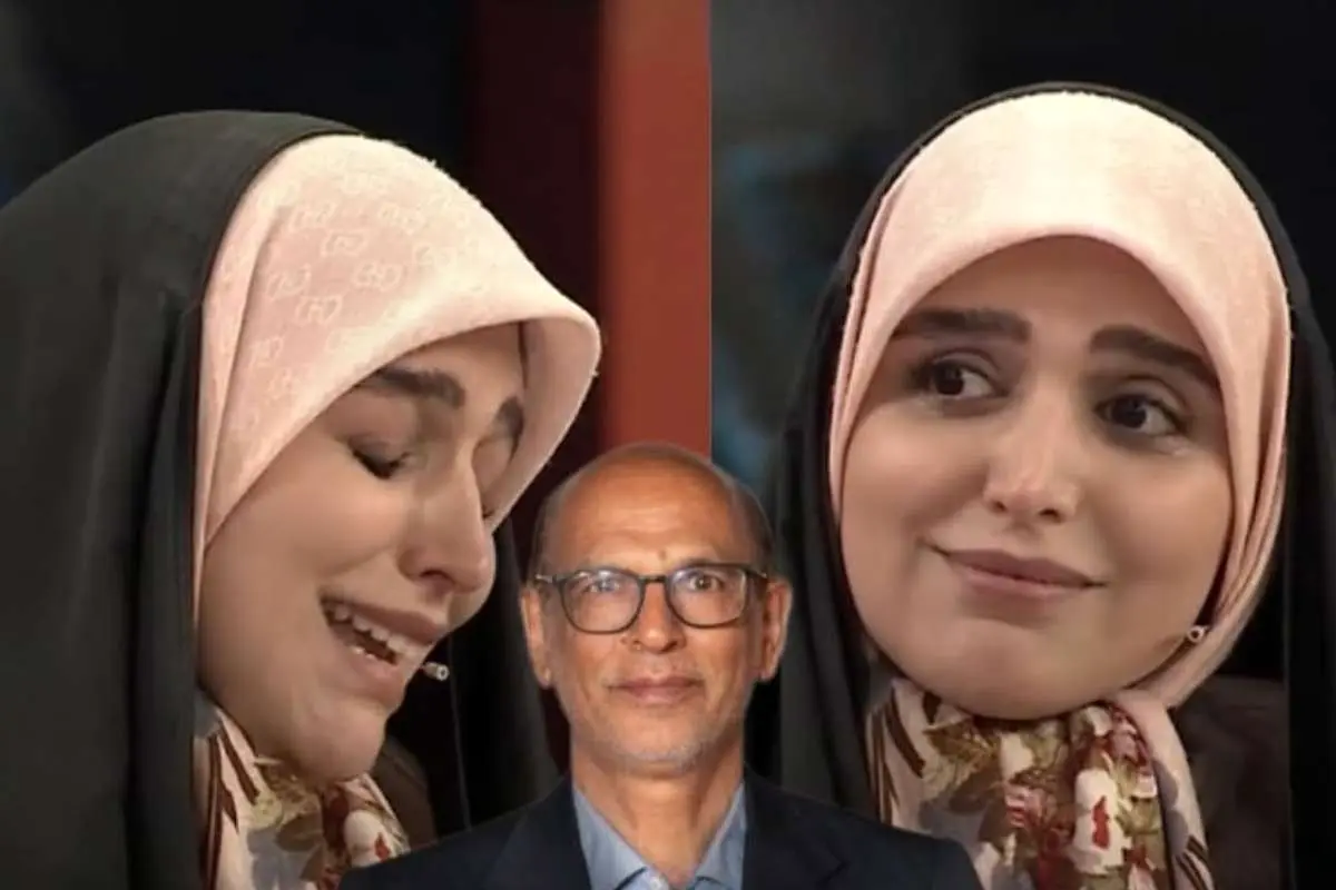 اشکهای مژده لواسانی با شنیدن صدای پدرش در برنامه ۱۰۰۱