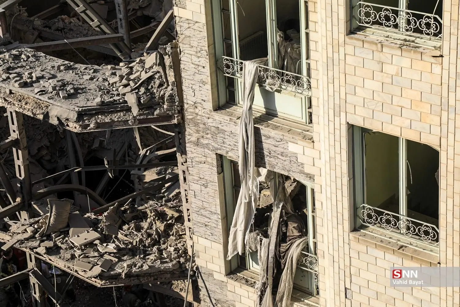 تصاویر؛ خسارات حمله به ساختمان‌های مسکونی خیابان مجاهدین اسلام