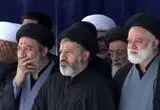سیدمصطفی خامنه‌ای فرزند ارشد رهبر شهید در حرم امام حسین (ع)