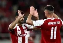 برد ارزشمند المپیاکوس با طارمی مقابل کرت