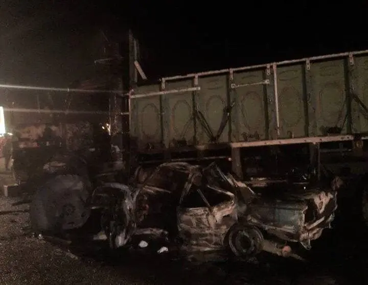 تصادف مرگبار خودروی سواری با تریلی در پاکدشت؛ ۵ نفر کشته شدند