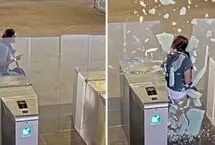 فرار از پرداخت بلیت مترو با شکستن گیت ایستگاه!