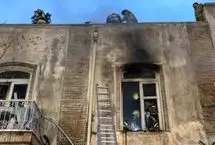 تصاویر؛ آتش‌سوزی در لاله‌زار