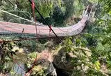 لحظه فرو ریختن یک پل معلق در مراسم افتتاحیه