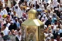 جا خوش کردن زنبورهای عسل روی مقام ابراهیم