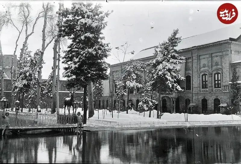 عکس: منظره برفی کاخ گلستان در زمان مظفرالدین شاه 2