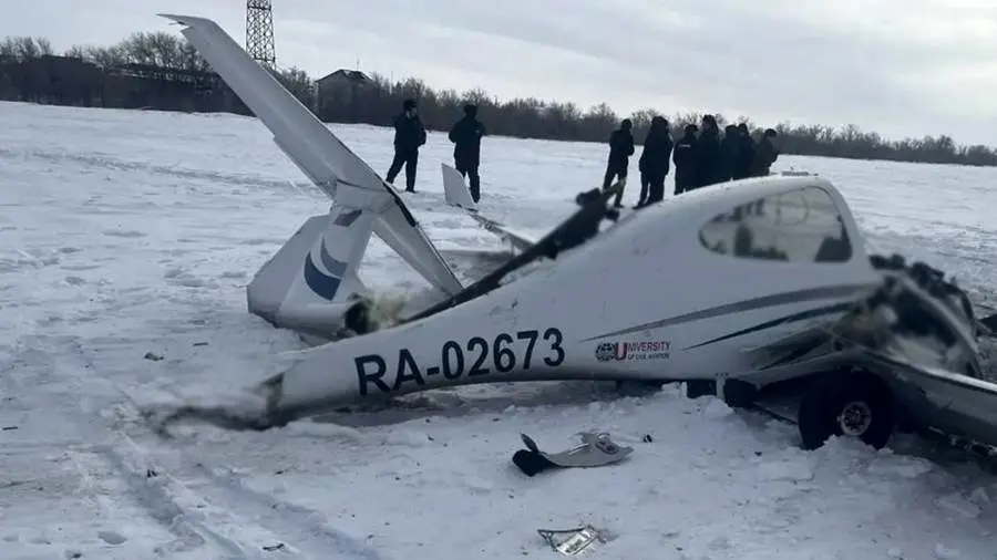 سقوط یک هواپیمای آموزشی در منطقه برفی روسیه