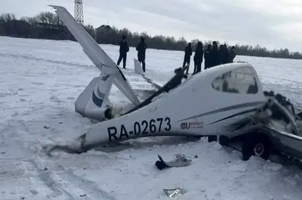 سقوط یک هواپیمای آموزشی در منطقه برفی روسیه