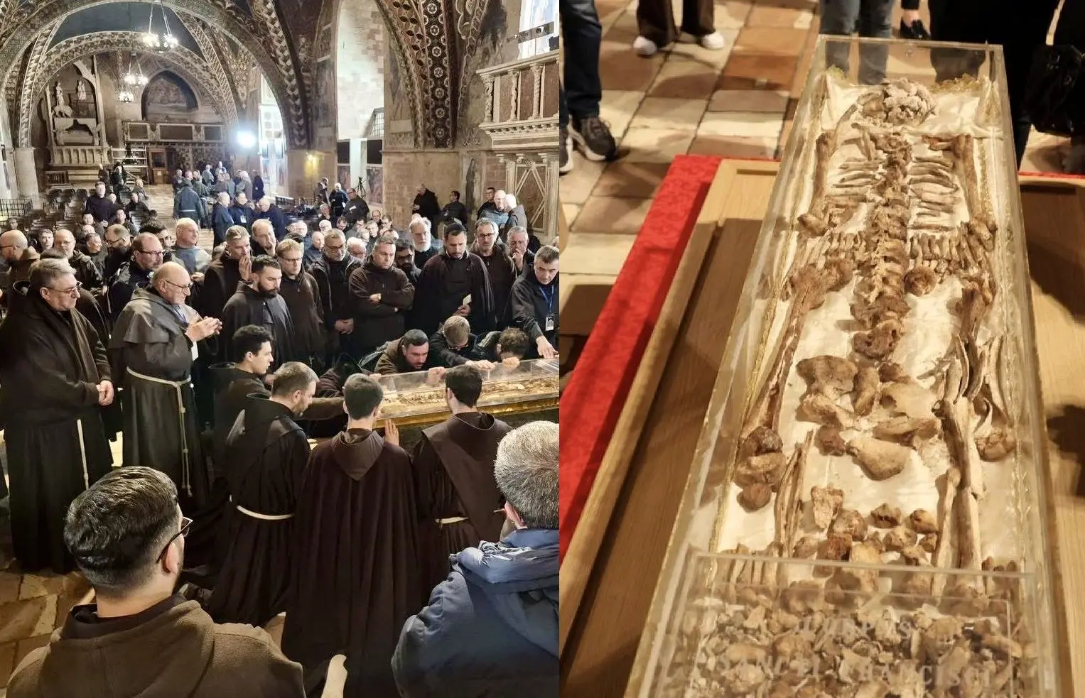 نمایش بقایای پیکر یک قدیس پس از ۸۰۰ سال