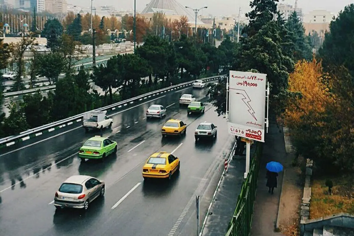 تداوم بارش باران در تهران