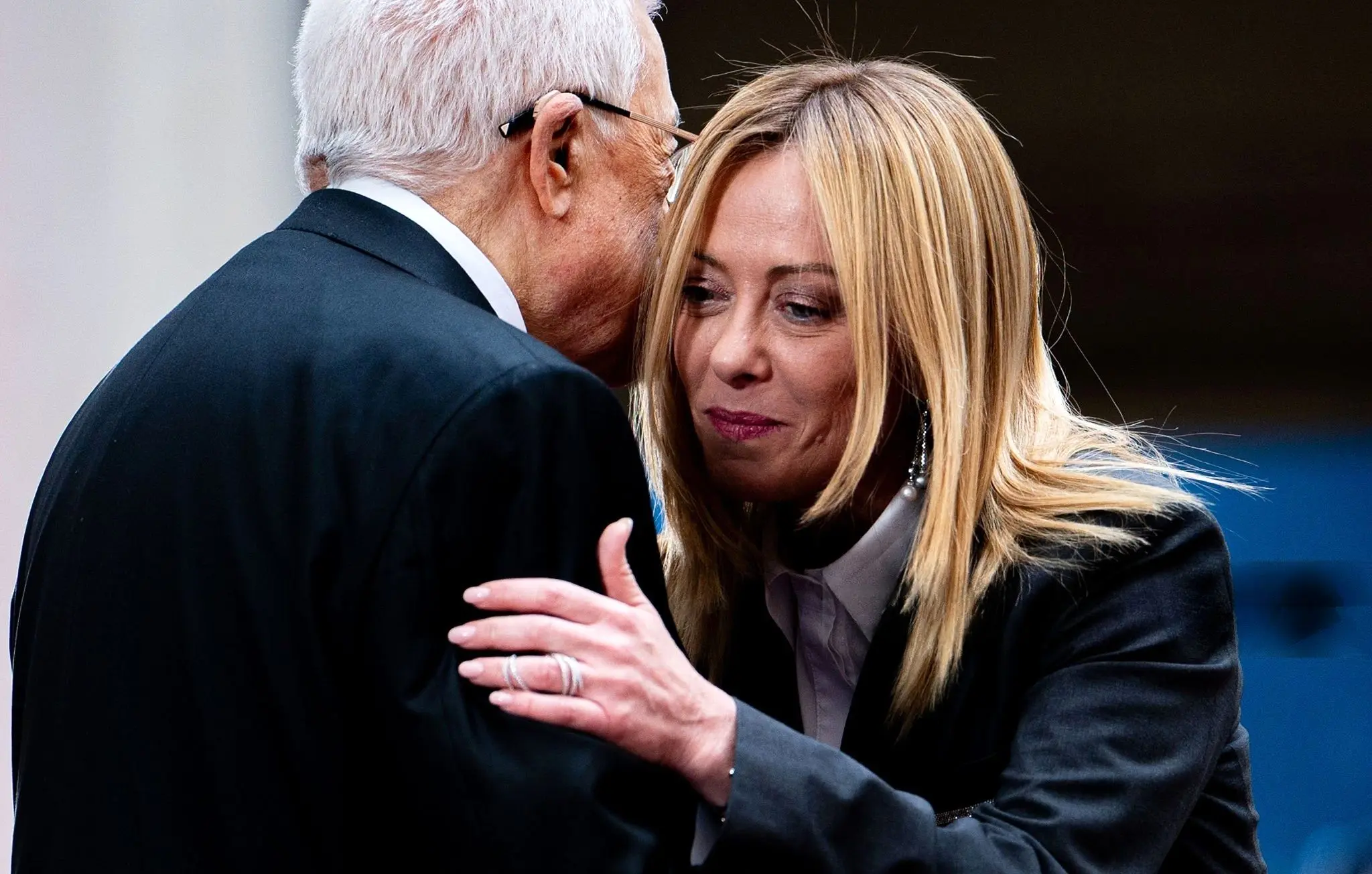 استقبال گرم جورجیا ملونی از محمود عباس