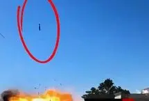 لحظه اصابت پی در پی موشک‌ها به غزه