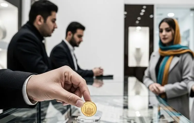 زن در طلافروشی خرید سکه قیمت سکه