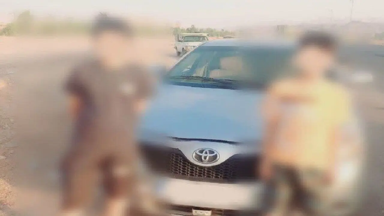 توقیف تویوتا متخلف با راننده ۱۱ ساله